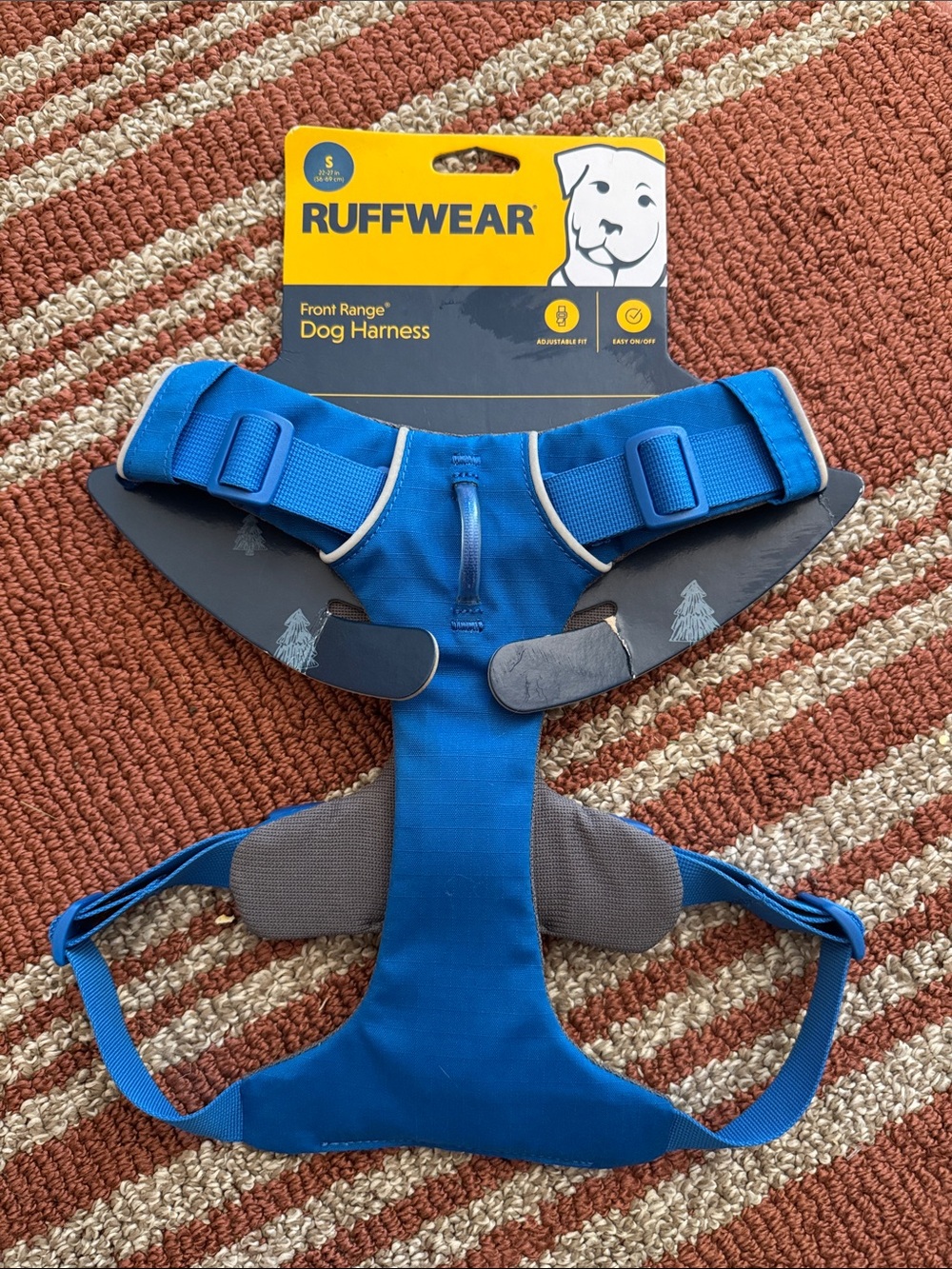 Ruffwear Blue Front Range Dog Harness Size Small and brush for long coat